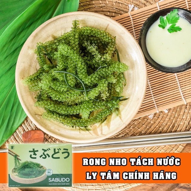 [Mã 157FMCGSALE giảm 8% đơn 500K] Rong nho tách nước sabudo và green food gói 20g tặng kèm sốt mè rang