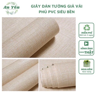 ⚡️RẺ VÔ ĐỊCH ⚡️ Giấy gián tường giả vải khổ 1m2 - PVC sợi tổng hợp chống thấm, chống ẩm mốc