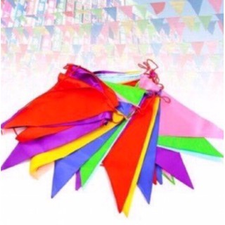 10m Cờ tam giác( cờ đuôi nheo) làm bằng vải đẹp trang trí tết, lễ hội, ngoài trời