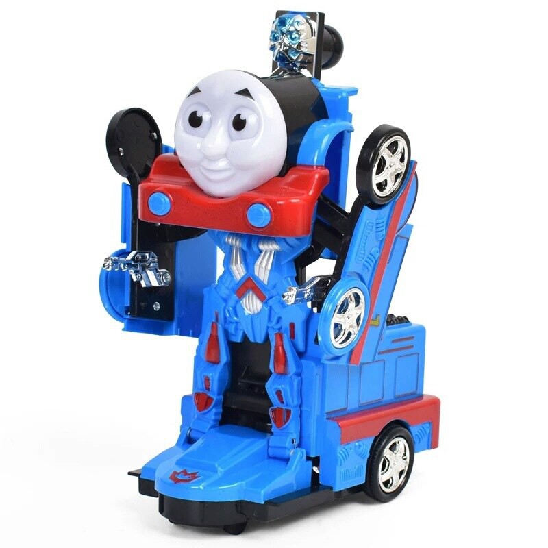 Đồ Chơi Tàu Hỏa Thomas Biến Hình Robot Chạy Pin Có Đèn Nhạc