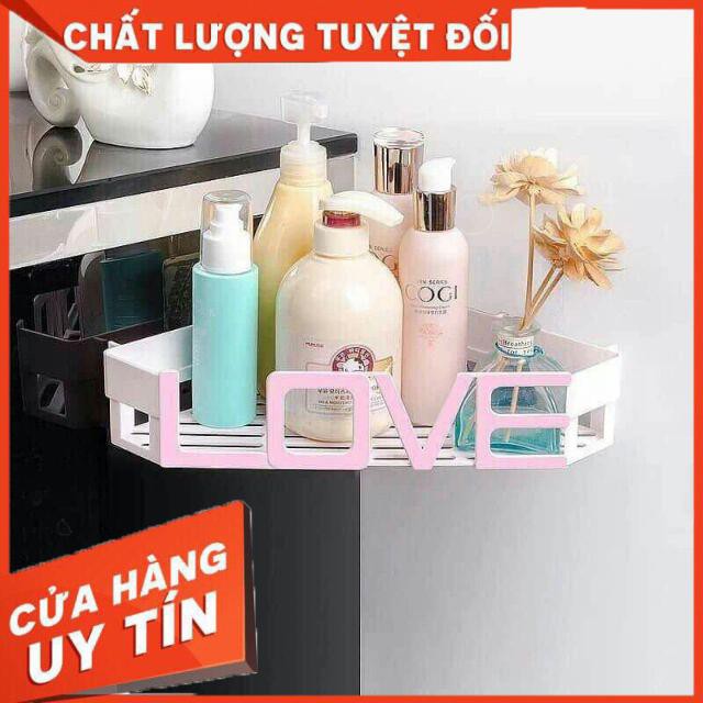 Kệ góc nhựa nhà tắm LOVE hít chân không.