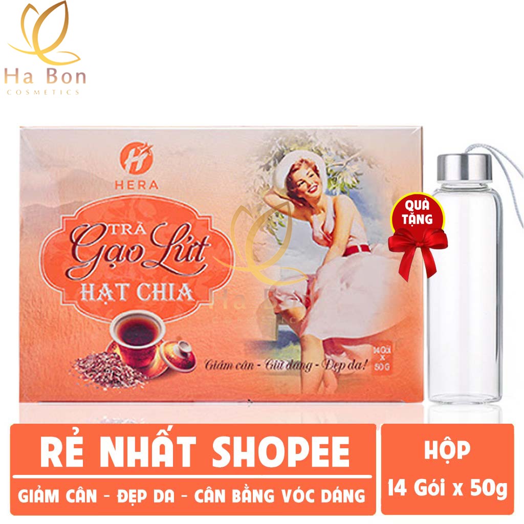 Trà Giảm Cân ⭐️FREESHIP⭐️ Trà Gạo Lứt Hạt Chia Hera – Đào Thải Mỡ Thừa Nhanh, An Toàn Không Tác Dụng Phụ(Chính Hãng