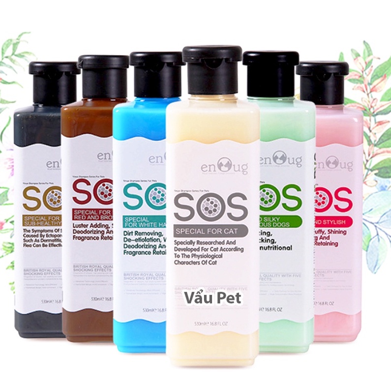 Sữa tắm cho chó SOS 530ml poodle, lông trắng, lông tối màu  - Sữa tắm chó mèo Vẩu Pet Shop