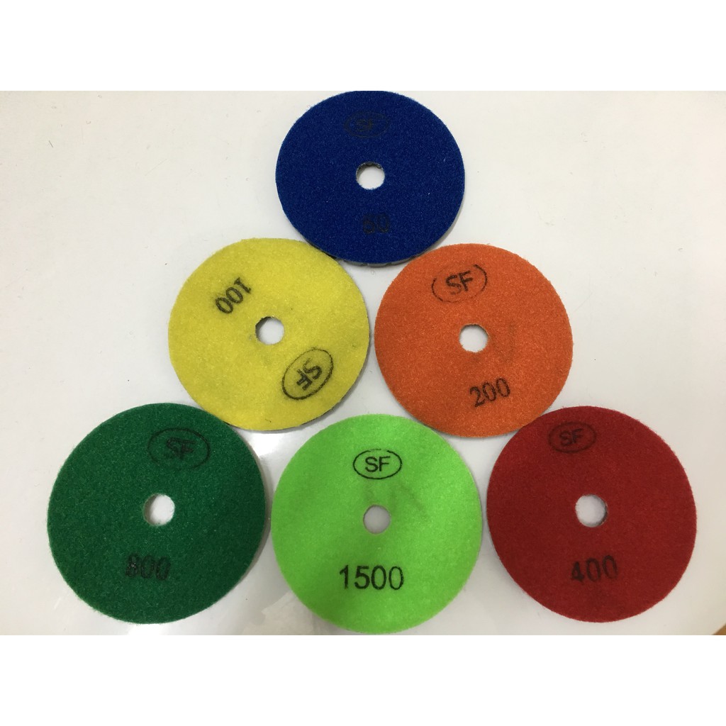 Bộ 6 đĩa mài bóng sàn, phíp mài bóng, lá số dày 3.5mm