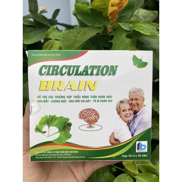 Circulation Brain hoạt huyết dưỡng não, tăng cường tuần hoàn máu não, giảm hoa mắt, chóng mặt, đau mỏi vai gáy, tê bì ct