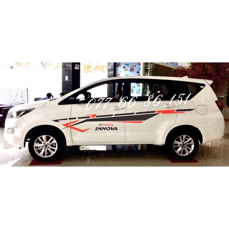 Tem Dán Sườn Xe Innova Mẫu Mới. Tem Dán Sườn Xe ô tô