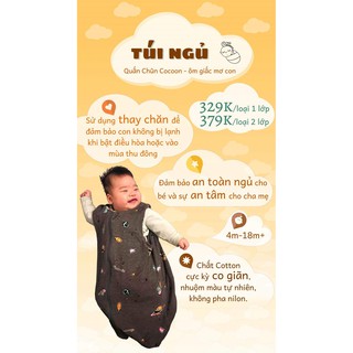 TÚI NGỦ CHŨN COCOON [HÀNG CHÍNH HÃNG]