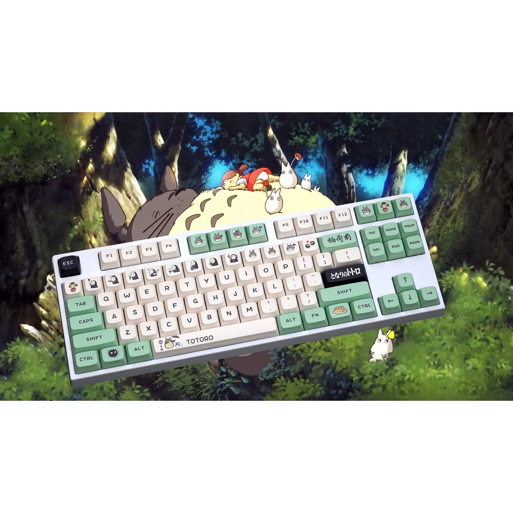 GMK Totoro Keycaps, 145 phím PBT Keycaps XDA Cấu hình DYE-SUB Cá nhân hóa GMK Keycaps cho bàn phím cơtoro Cá Tính Cho Bàn Phím Cơ