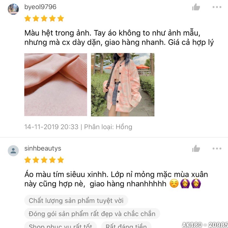 Áo Khoác Cardigan Nữ Nỉ Bông 3D Dày Dặn Hàng QC LOANG MÀU THỎ CAM - AK3380 | BigBuy360 - bigbuy360.vn