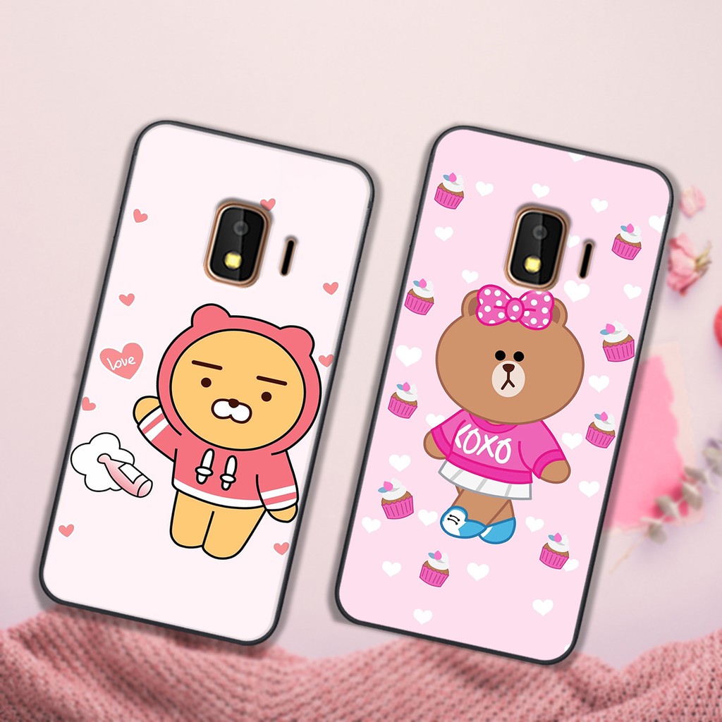 Ốp lưng điện thoại Samsung Galaxy J2 Core - J2 Pro - J4 2018 hình gấu line- Doremistorevn | BigBuy360 - bigbuy360.vn