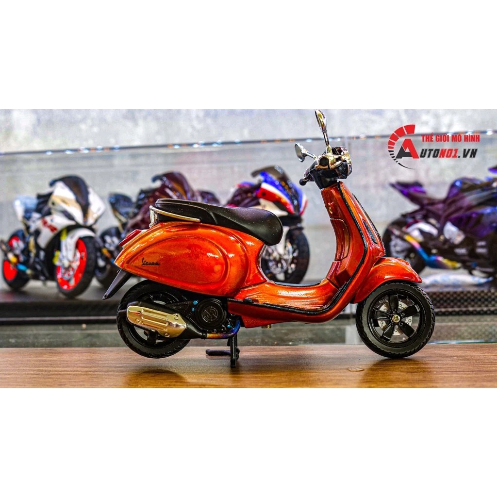 MÔ HÌNH XE ĐỘ VESPA PRIMAVERA 150 ORANGE 1:12 AUTONO1 D188