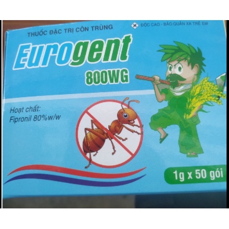 Thuốc trừ kiến Eurogent (1g), sản phẩm thay thế regent diệt kiến, mối, ve, bọ bảo vệ vật nuôi