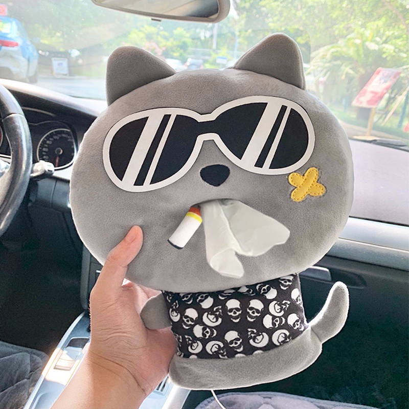 Car Tissue Box Creative Hanging Cute Personality Car Accessories Armrest Box Internet Celebrity Car Tissue Box Car Female e0R8