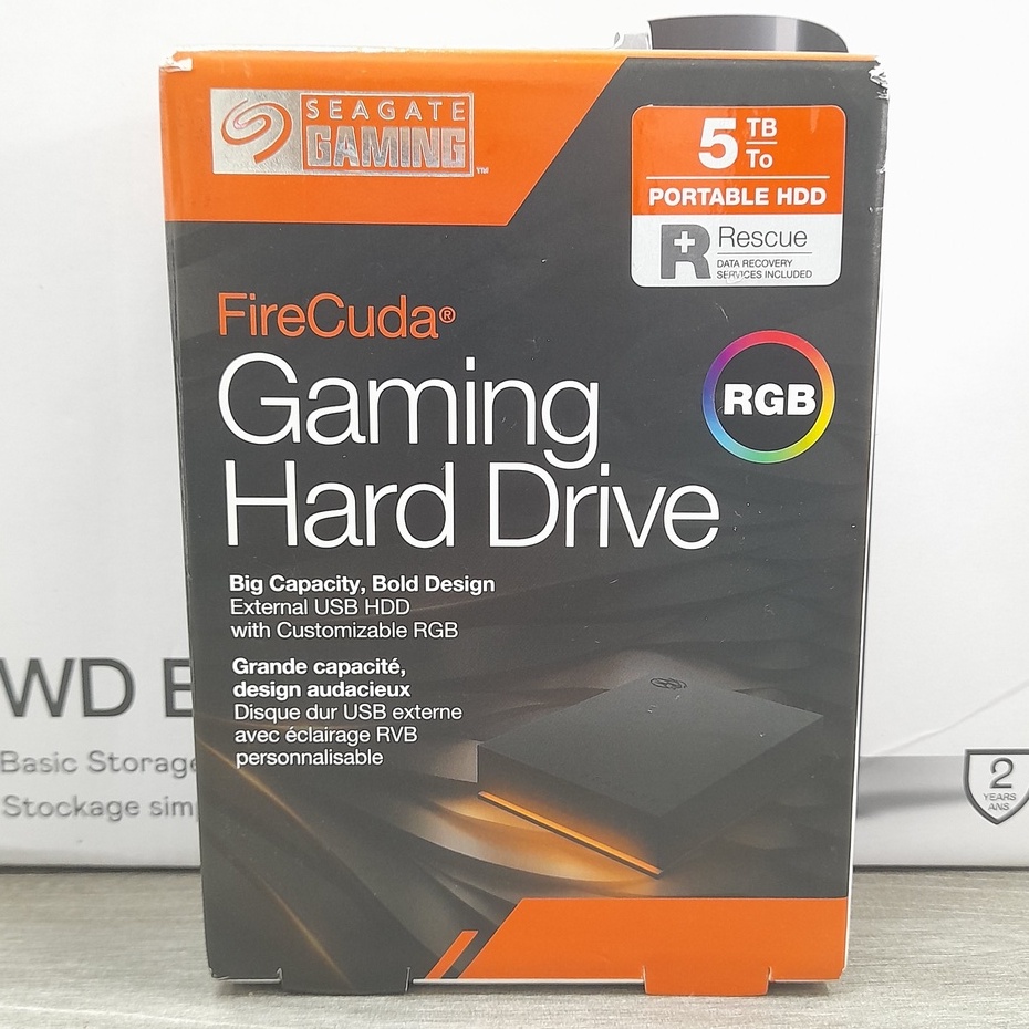 Ổ cứng di động Seagate FireCuda Gaming Hard Drive RGB HDD 5TB STKL5000400