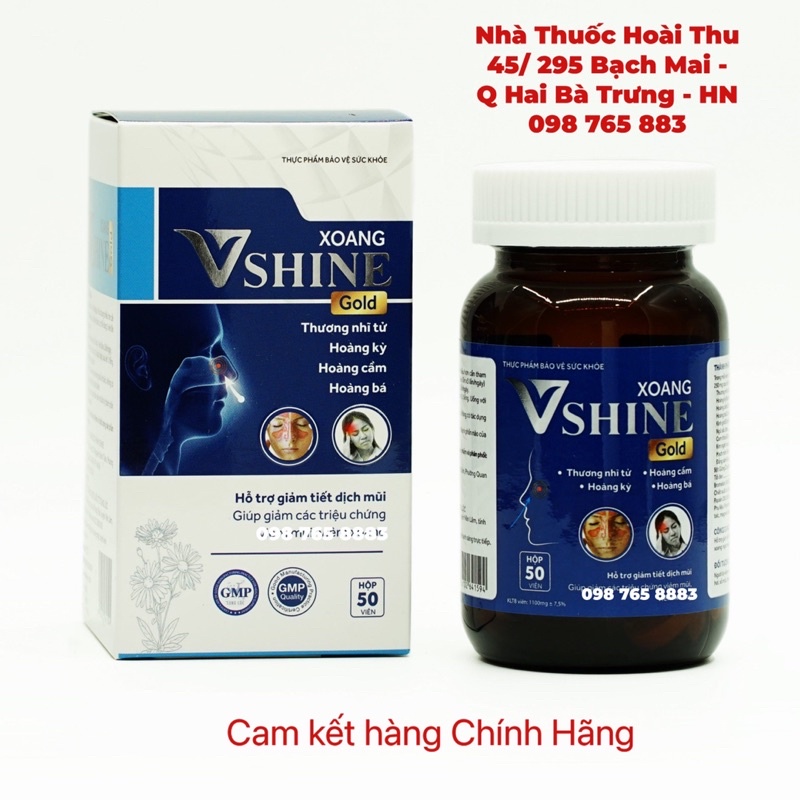 Viên Xoang Vshine Gold - hỗ trợ các triệu chứng về Xoang