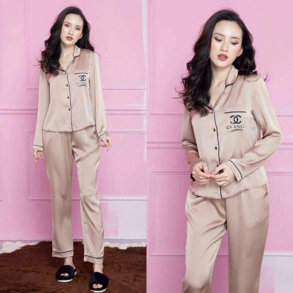 Đồ bộ pijama phi dài tay