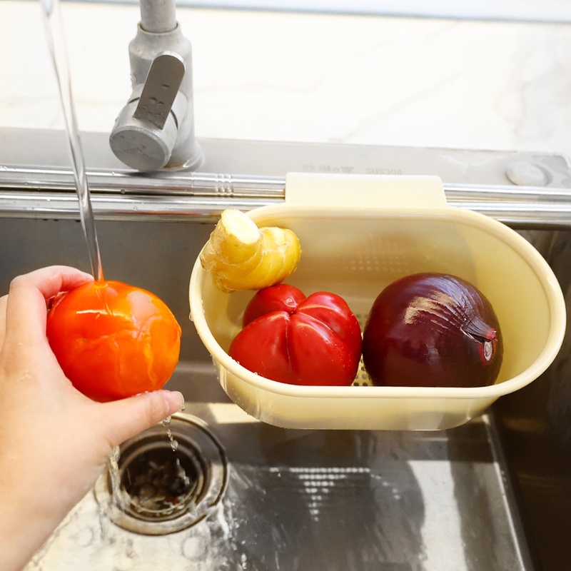 Rổ Nhựa Rửa Rau Củ Quả 21*10*13cm Có Lỗ Thoát Nước Tiện Lợi
