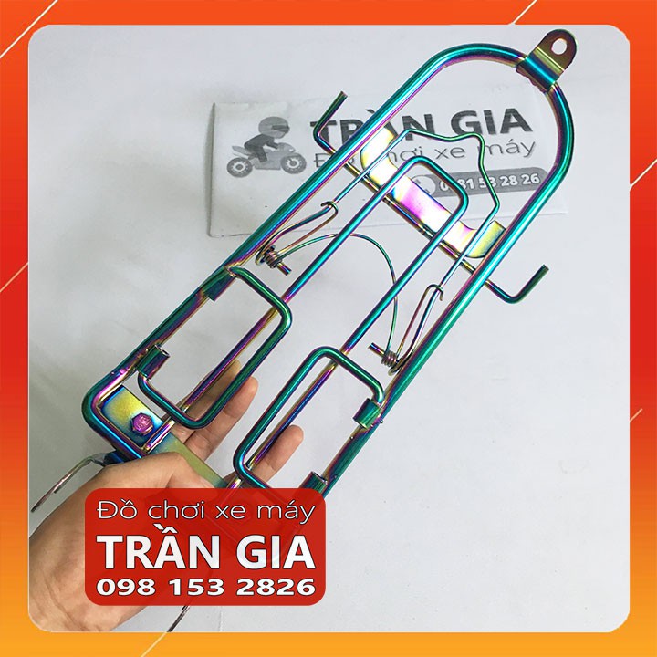 Baga giữa xe exciter 155  VVA năm 2020-2021 gác baga trước  ex 155 nhựa inox titan 7 màu 10 ly