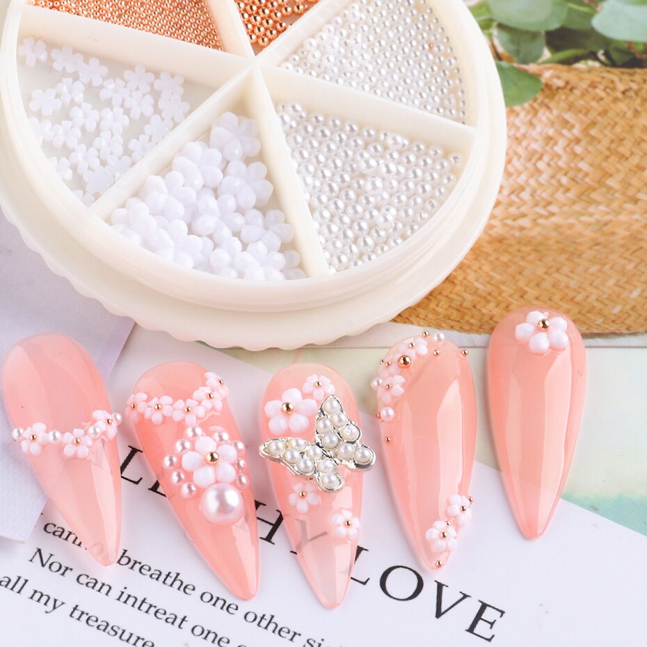 [Hàng mới về] Hộp đá trang móng tay 3D màu vàng/ bạc/ vàng hồng sang trọng