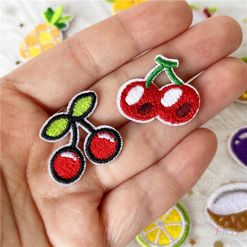 ☸ Mini Fruits - Miếng Dán Tự Dính Hình Cherry / Dưa Hấu / Dừa / Dứa ☸ 1 Miếng Dán Ủi Quần Áo Hình Chim Hồng Hạc