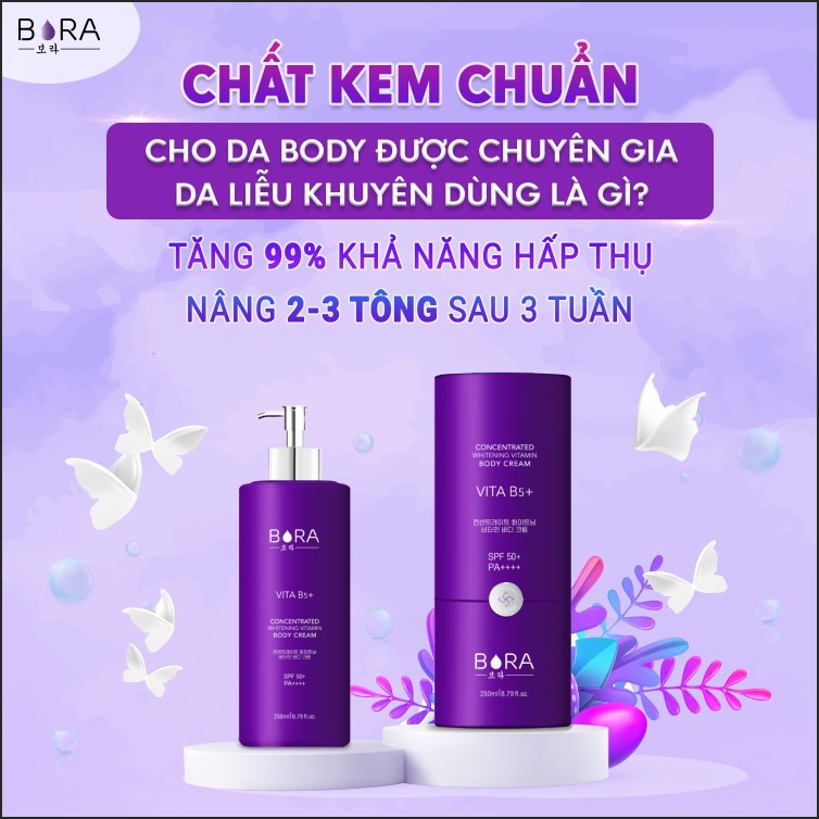 Kem dưỡng trắng toàn thân Bora Vitamin Body Cream 250ml