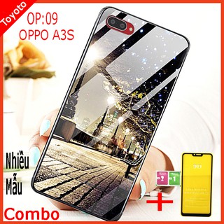 COMBO ốp lưng OPPO A3S sang trọng, trẻ trung (TẶNG KÈM 1 kính cường lực FULL màn hình) TOYOTO