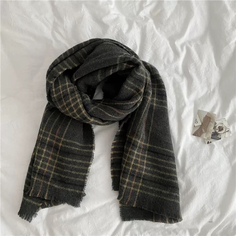 [HÀNG CÓ SẴN] KCC4 - Khăn dạ kẻ quàng cổ nam nữ unisex phong cách Hàn Quốc