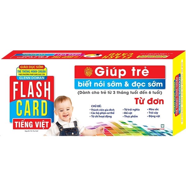 Sách Flashcards Tiếng Việt – Từ đơn (Giúp trẻ biết nói sớm và đọc sớm cho trẻ từ 3 tháng đến 6 tuổi)