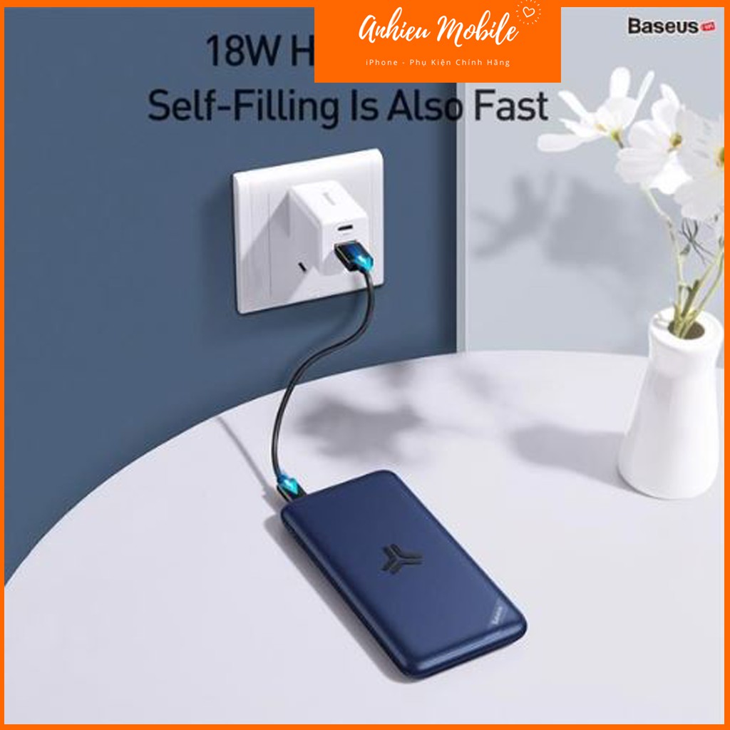 Pin Dự Phòng Sạc Nhanh Không Dây Baseus S10 Bracket Power Bank 10000 mAh (10W Wireless, 18W PD/ Quick Charge 3.0)