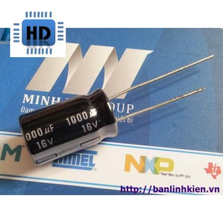 [HD] Tụ Hóa 1000uF 16V 8x16MM Zin