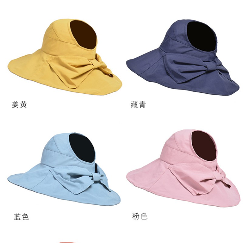 Mũ Che Nắng Vành Rộng Hở Chóp Chống Tia Cực Tím Có Thể Gập Lại Cho Nữ