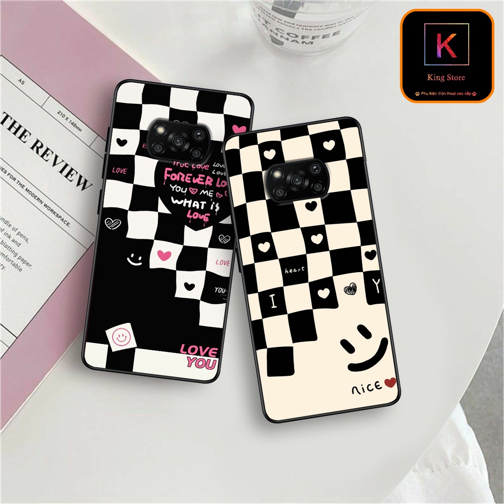 Ốp lưng Poco M3 - Poco X3 - Poco X3 Pro - Ốp in hình họa tiết caro bền, đẹp