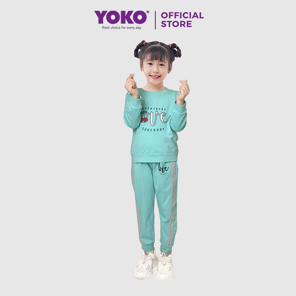 Bộ Quần Áo Thun Dài Tay Bé Gái (1-9 Tuổi) YOKO KID'S FASHION 20415G