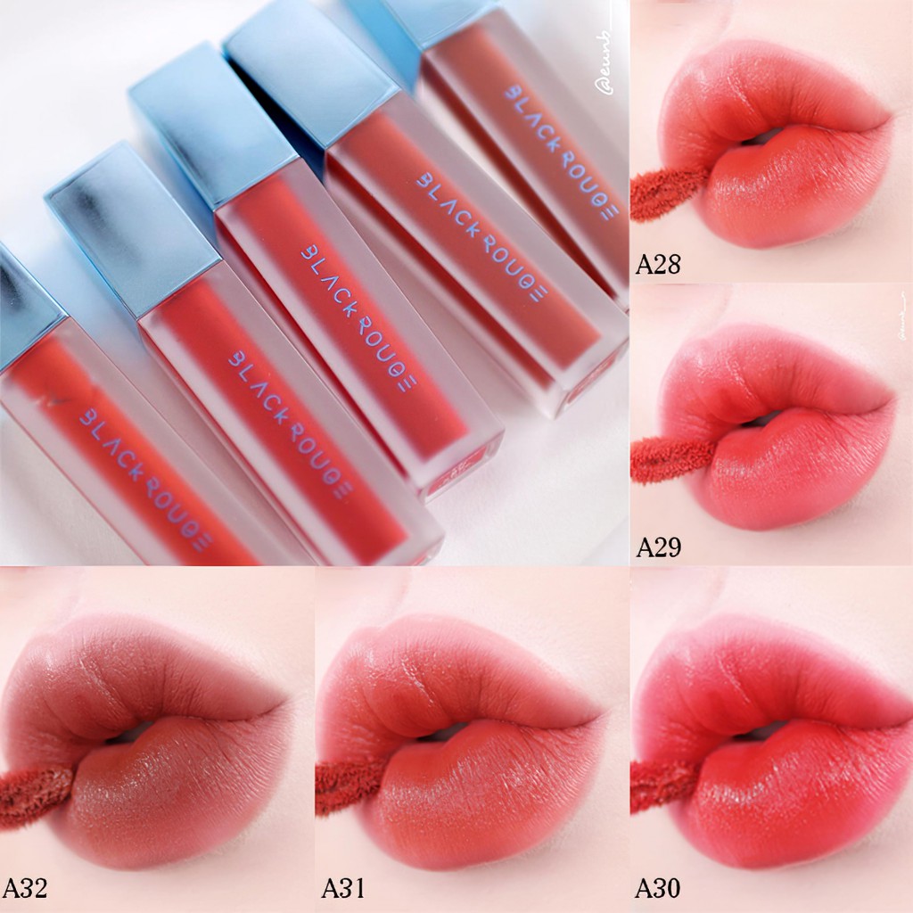 Son kem lì Black Rouge Air Fit Velvet Tint Ver 7, Ver 6,mịn, lì, trơn trượt trên mọi loại môi, Hàng Handmade | BigBuy360 - bigbuy360.vn