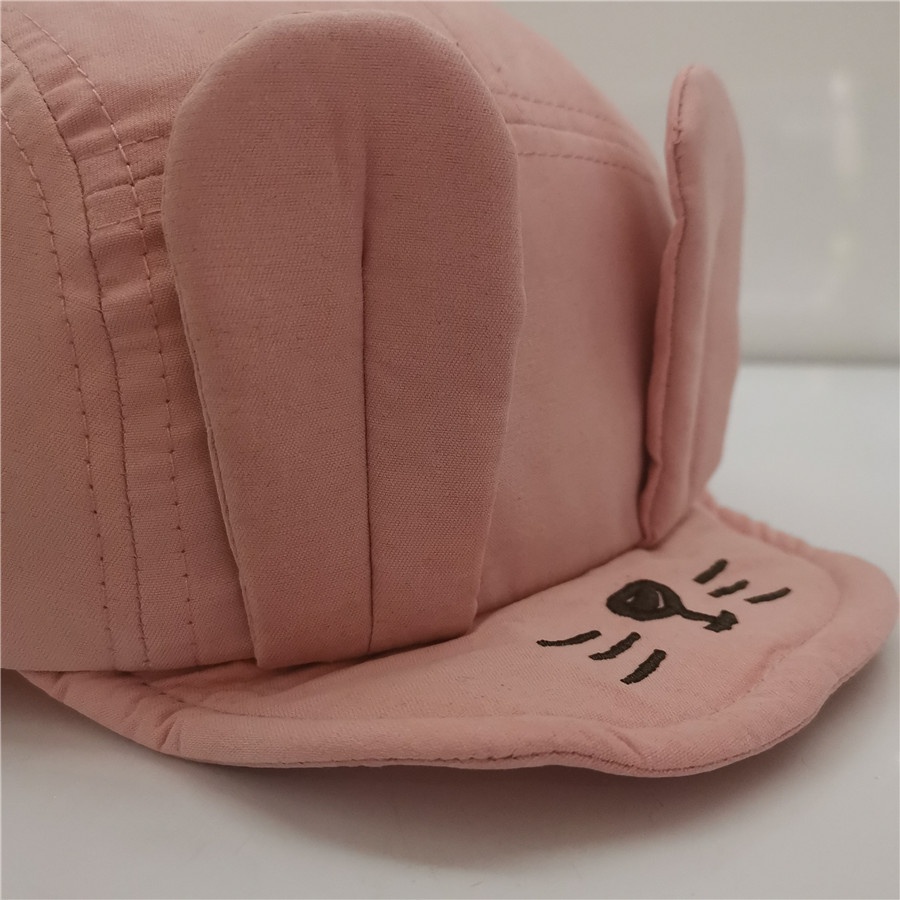 Mũ lưỡi trai mềm bé gái hãng Balabala màu hồng họa tiết tai thỏ đáng yêu 276032002060