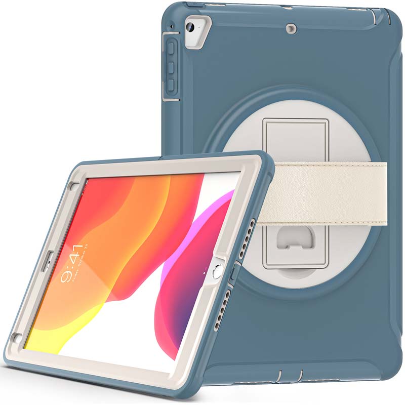 Ốp Máy Tính Bảng Chống Sốc Có Giá Đỡ Và Dây Đeo Tay Cho iPad Air 2 Pro 9.7 inch 2017 2018 5 6 5th 6th Generation