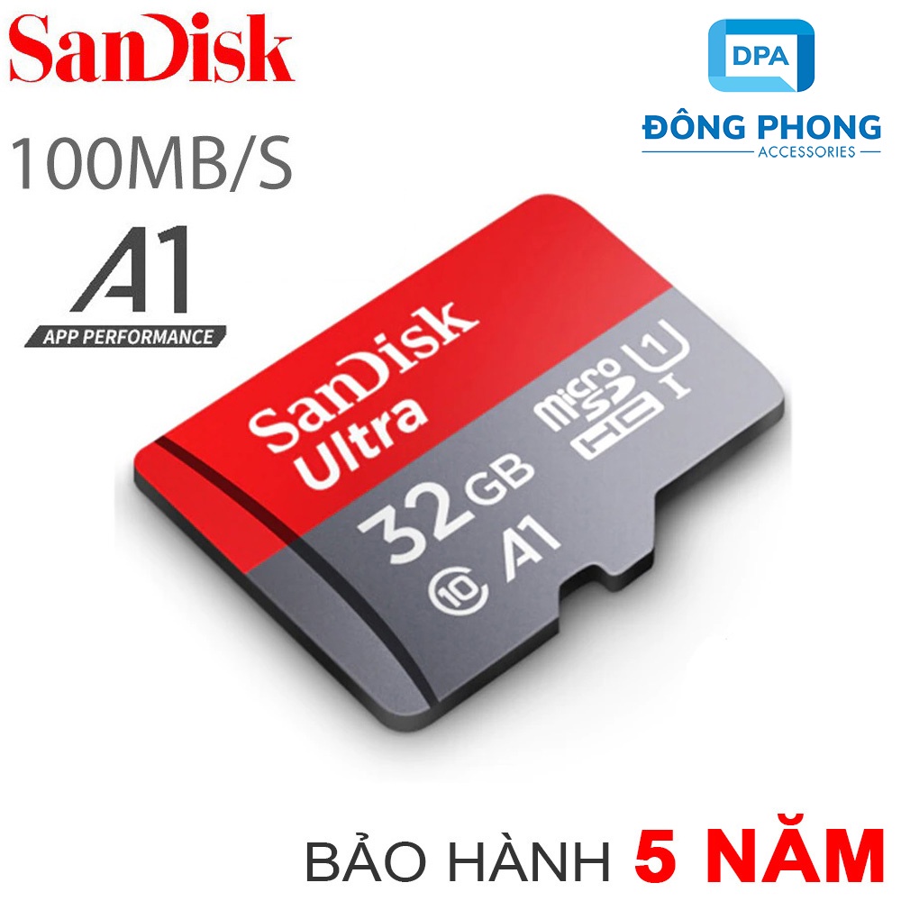 Thẻ Nhớ SanDisk Ultra 32GB 100MB/s MicroSDXC UHS-I A1 Chính Hãng