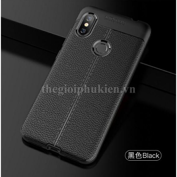 Ốp Lưng Auto Focus vân da dành cho điện thoại Xiaomi Redmi Note 6 Pro