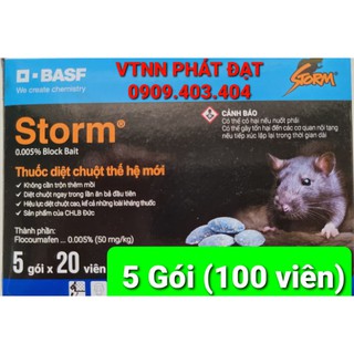 Combo 5 gói Thuốc Chuột Viên STORM (100 VIÊN)