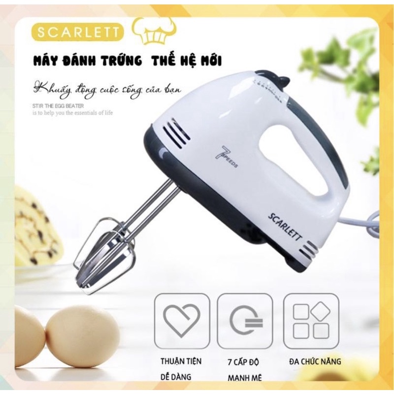Máy Đánh Trứng Cầm Tay 7 Tốc Độ