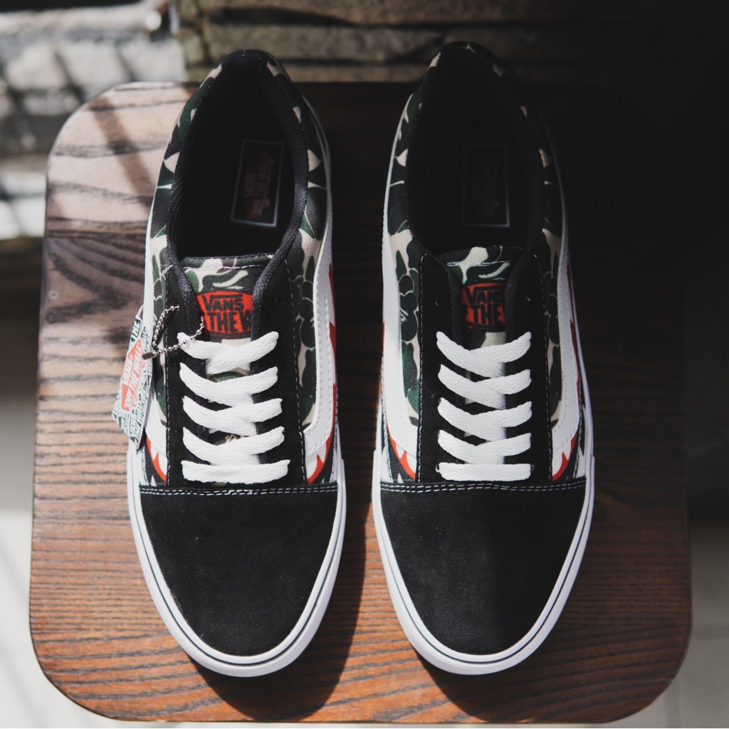 BAPE Giày Thể Thao Vans Chính Hãng Thời Trang Cho Nam