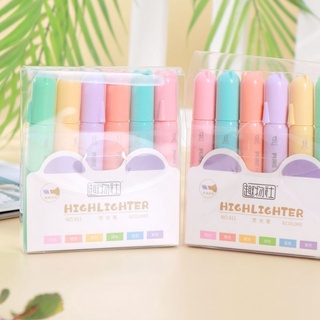 Bộ 6 bút đánh dấu highlight, bút nhớ dòng dạ quang loại đẹp