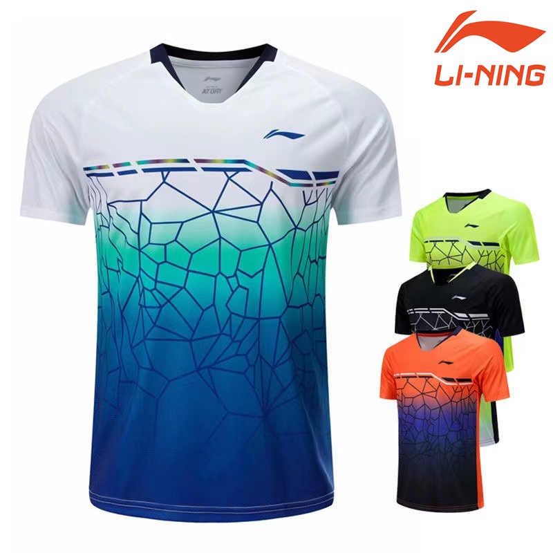 Li Ning Áo Đồng Phục Bóng Bàn Tay Ngắn Nhanh Khô Đội Tuyển Quốc Gia Chơi Cầu Lông Cho Nam Và Nữ