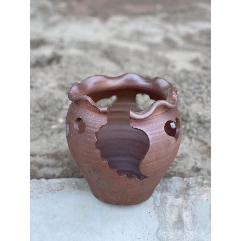 Chậu gốm, đất nung xẻ thân trồng cây sen đá decor cực đẹp, hàng sẵn kho