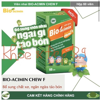 Bio-acimin - viên lợi khuẩn ruột dạng nhai thơm ngọt - chai 60 viên.