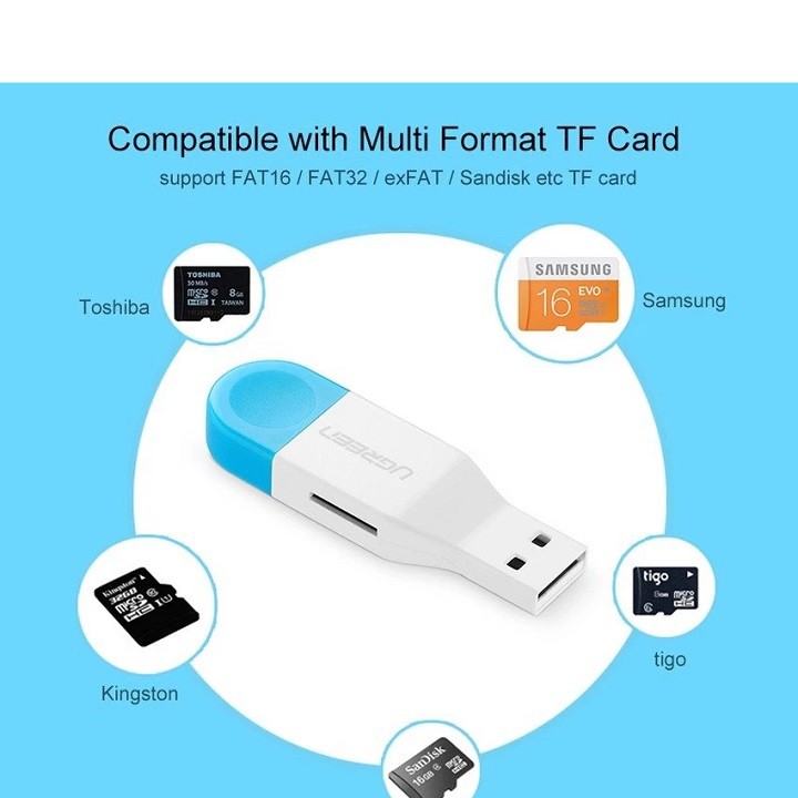 UGREEN - 30358 Universal USB 2.0 OTG Card Reader for Micro SD/TFFlash Memory Card - Intl