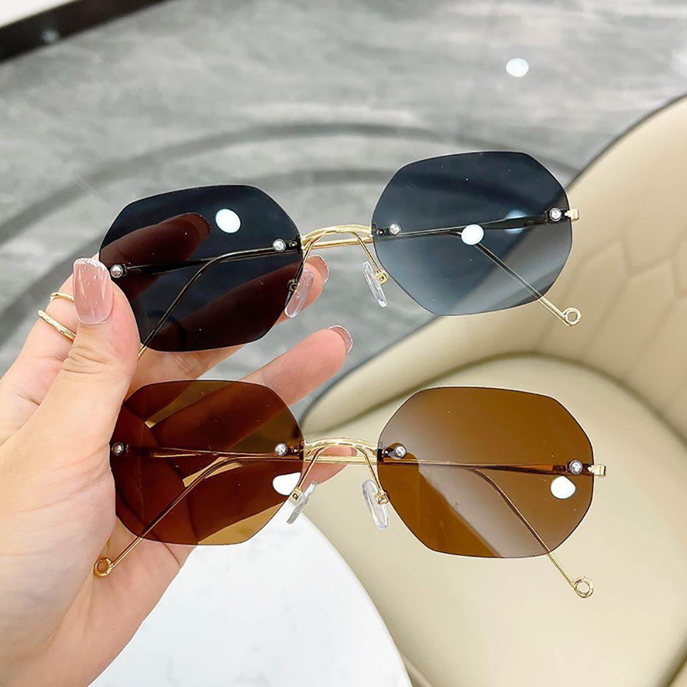 Kính Chống Tia UV Không Gọng Chống Bức Xạ Phong Cách Hàn Quốc Thời Trang Cho Nữ