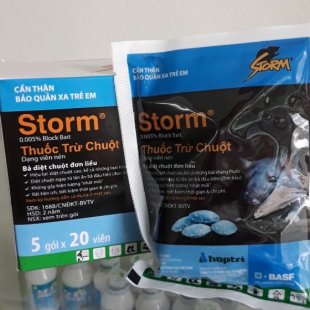 Thuốc Diệt Chuột STORM Đức Gói 20 viên