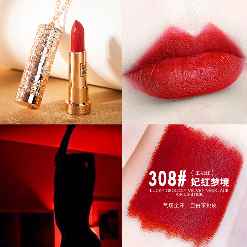 Son môi MACK ANDY mềm mịn như nhung thiết kế vòng đính đá phù hợp cho học sinh | BigBuy360 - bigbuy360.vn