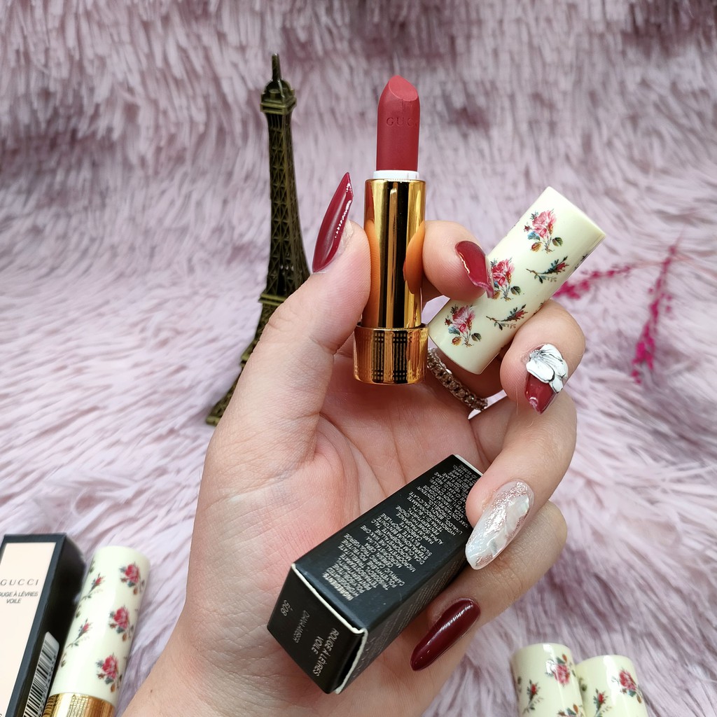 Son Gucci Rouge À Lèvres Voile Vỏ Hoa mini 1.3g Cao Cấp Đủ Tone Hot Hit Bền Màu Không Trôi | BigBuy360 - bigbuy360.vn